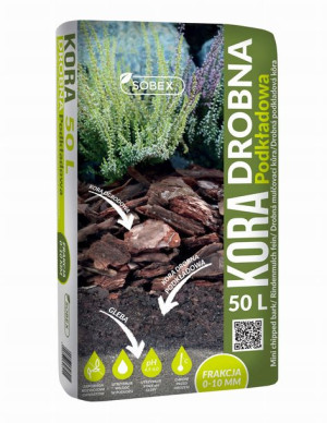 Kora sosnowa ogrodowa drobna podkładowa 50L 0-10mm