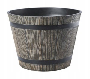 Doniczka okrągła imitacja drewna MADERA 40cm