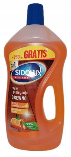 Płyn do mycia podłogi i drewna Sidolux 750+250 ml