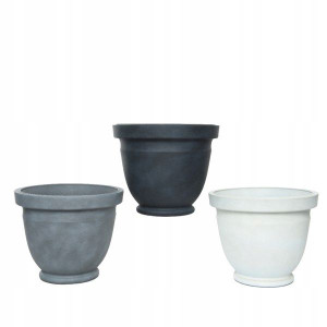 Doniczka plastikowa okrągła gładka mix 33 cm