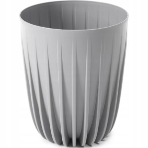 Doniczka plastikowa z wkładem Mira Eco 19 cm szara