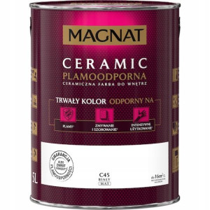 Farba ceramiczna plamoodporna Magnat Ceramic C45 5L biała