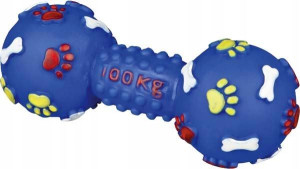 Zabawka dla psa hantelek piszczący 15 cm