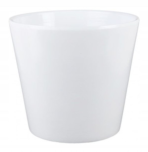 Osłonka ceramiczna na storczyki 15 cm biała