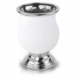 Doniczka ceramiczna urna 21 cm biała