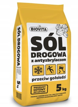 Sól drogowa przeciw gołoledzi z antyzbrylaczem 5kg