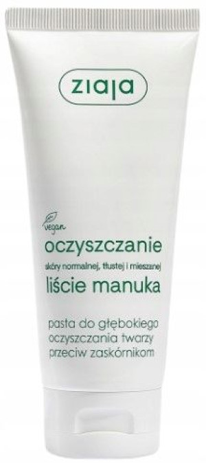 Liście Manuka pasta przeciw zaskórnikom 75ml Vegan