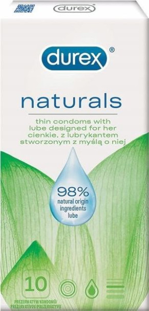 DUREX Naturals Prezerwatywy naturalnie cienkie 10'