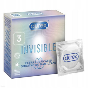 Invisible prezerwatywy dodatkowo nawilżane 3szt