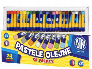 Pastele olejne wydajne szkolne 24 kolory