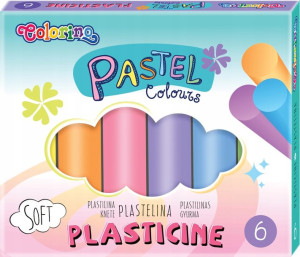 Plastelina pastelowych dla dzieci 6 kolorów