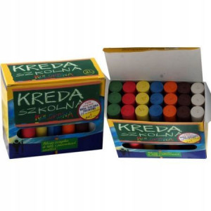 Kreda szkolna kolorowa 21 sztuk 7 kolorów
