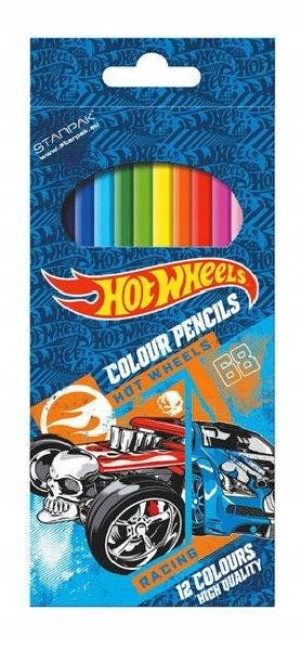 Kredki ołówkowe Hot Wheels 12 kolorów