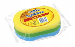 Gąbka kąpielowa do mycia ciała delikatna owalna