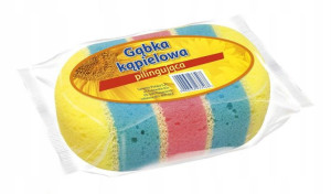 Gąbka kąpielowa pilingująca delikatna owalna