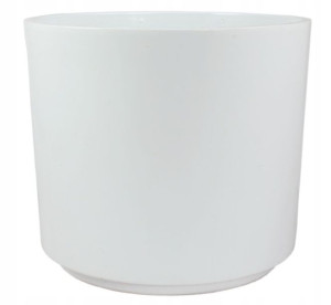 Osłonka ceramiczna na doniczkę biała 14 cm