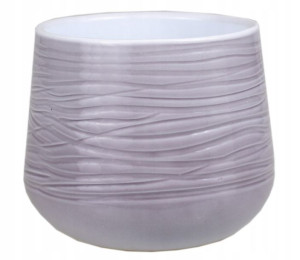 Doniczka Osłonka Ceramiczna Kula Szara 15 Cm