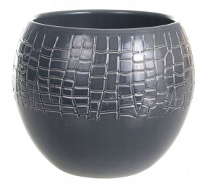 Doniczka Ceramiczna Osłonka Kula Grafitowa 14 Cm