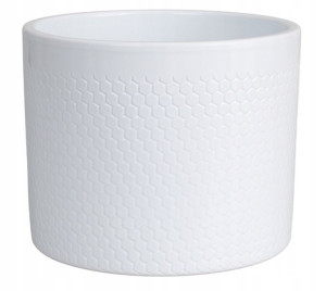 Osłonka ceramiczna walec biała 13 cm