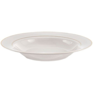 Talerz obiadowy do zupy porcelanowy biały 23 cm