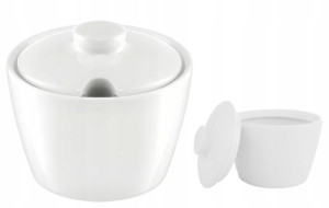 Cukiernica porcelanowa z pokrywką i otworem 200ml
