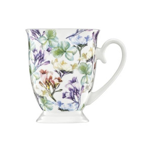 Kubek Do Kawy Herbaty W Kwiaty Porcelanowy 300 Ml
