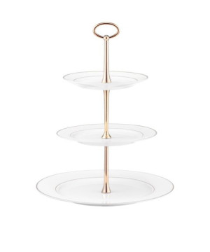 Patera Na Ciasto 3 Poziomowa Ambition Biała 27 Cm