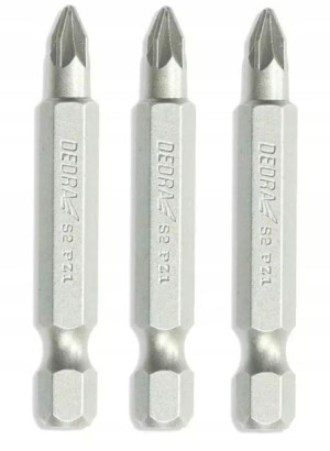 Zestaw 3 bitów do wkrętarki końcówki PZ 2x50 mm