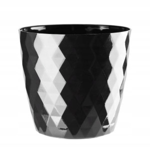 Doniczka plastikowa czarna 18 cm Crystal