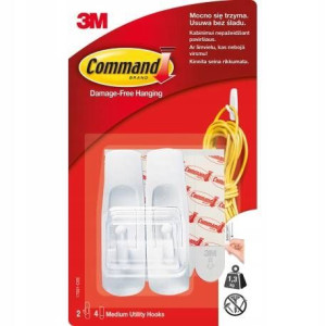 Haczyki samoprzylepne Command białe 2 szt 1,3 kg