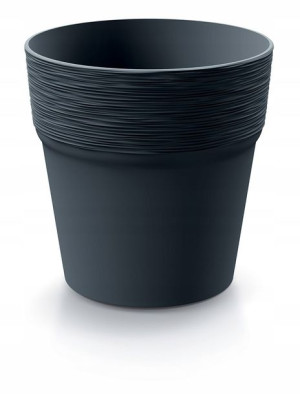 Doniczka plastikowa okrągła antracyt 15 cm Furu