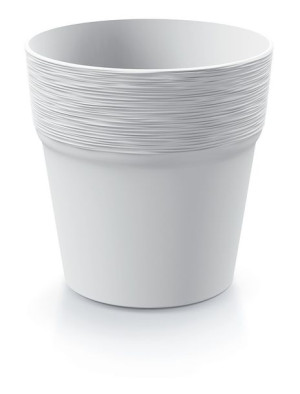 Doniczka plastikowa okrągła biała 17,5 cm Furu