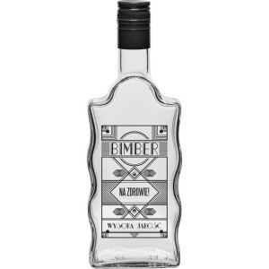 Butelka klasztorna do bimbru z napisem na zdrowie 0,5 l