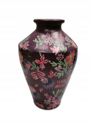 Wazon dekoracyjny w kwiaty ceramiczny 51 cm
