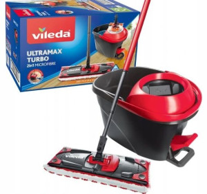 Mop płaski obrotowy z wiadrem Vileda Ultramax Turbo BOX