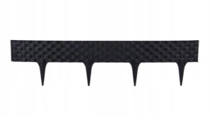 Palisada ogrodowa plastikowa rattan czarny 2,4 m