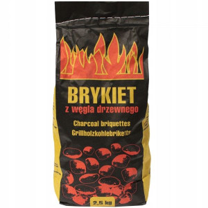 Brykiet drzewny z węgla drzewnego do grilla 2,5kg