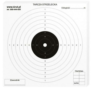 Tarcze Strzeleckie Tekturowe 14x14 Cm 100 Sztuk