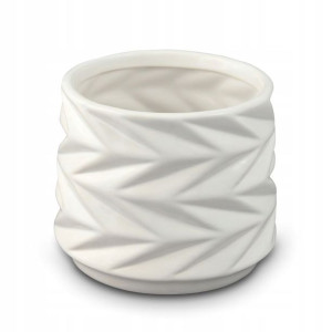 Doniczka ceramiczna na kwiaty 13 cm biała