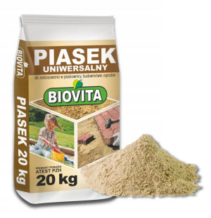 Piasek uniwersalny do piaskownicy z atestem atestowany 20 kg