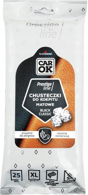 Chusteczki do plastiku kokpitu samochodowego matowe