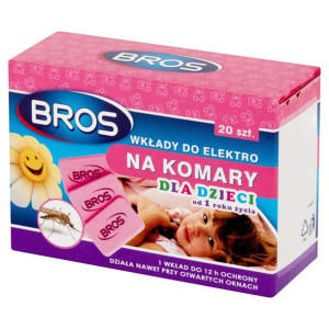 Wkłady na komary Bros Elektro dla dzieci od 1 roku życia  20 szt.