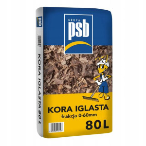 Kora sosnowa ogrodowa iglasta 80L 0-60mm PSB