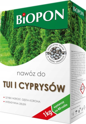 Nawóz granulowany do tui i cyprysów Biopon 1kg
