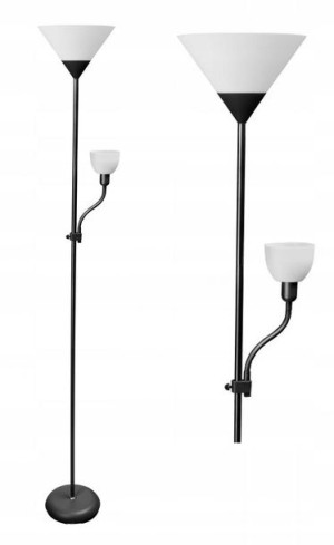 Lampa podłogowa stojąca Benfica 60W E27+E14 czarna