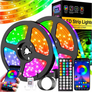 Taśma LED 20M RGB 5050 Bluetooth APLIKACJA ZESTAW