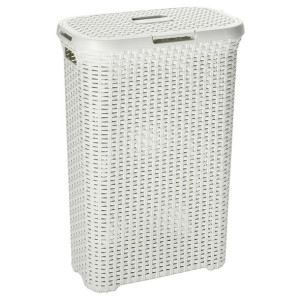 Kosz na bieliznę curver natural style 40l kremowy