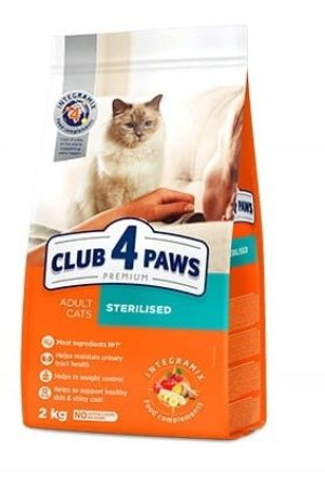 Club4 Paws karma dla kotów sterylizowanych 2kg