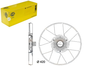 Wentylator Chłodnicy Hella 9212000q1j 4421065 9316