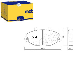 Klocki Hamulcowe Ford Transit 15 91-00 Metelli